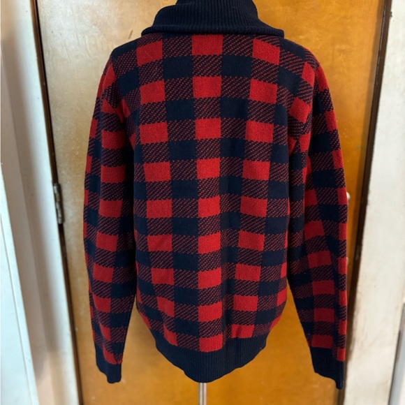 J.Crew button cardigan sweater. Buffalo check. Vintage - Picture 4 of 6